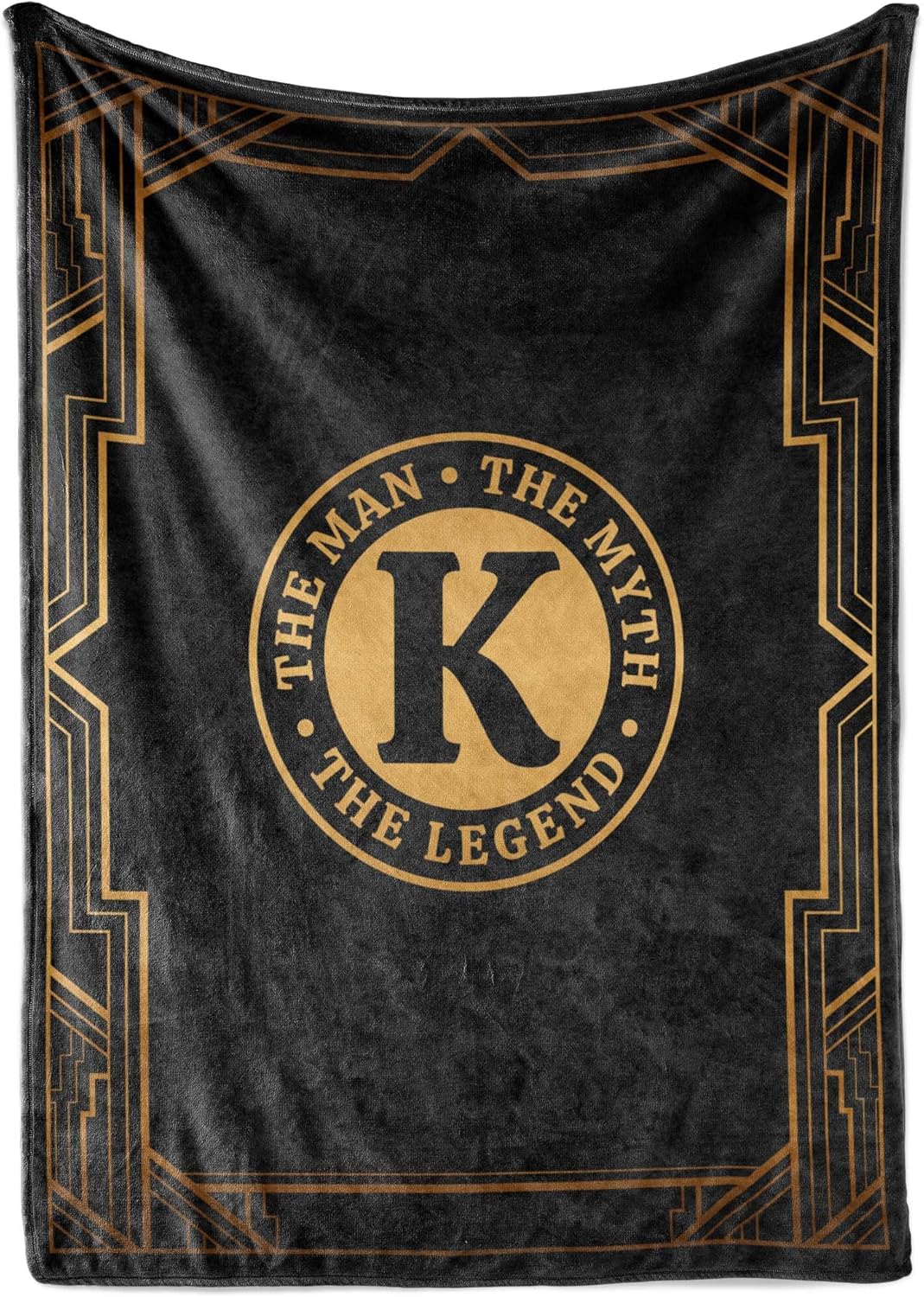 InnoBeta Initial Plush Throw Blanket Gift for Men, 60x80 in