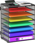 8 Tier Mesh Letter Tray Organizer - Office & School Desktop Organization