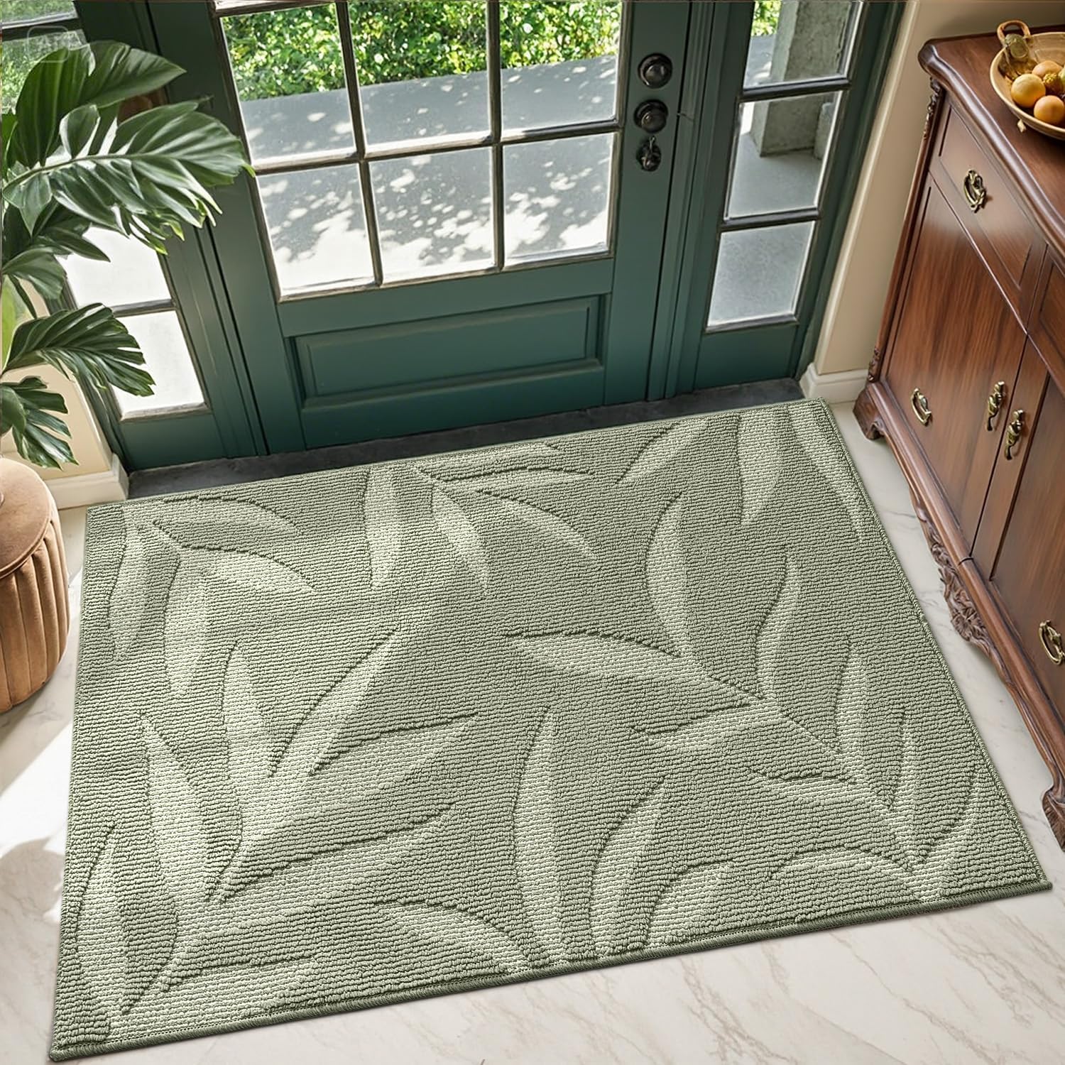 LUMI Front Door Mat Indoor Entrance 36x60 Non-Slip Washable
