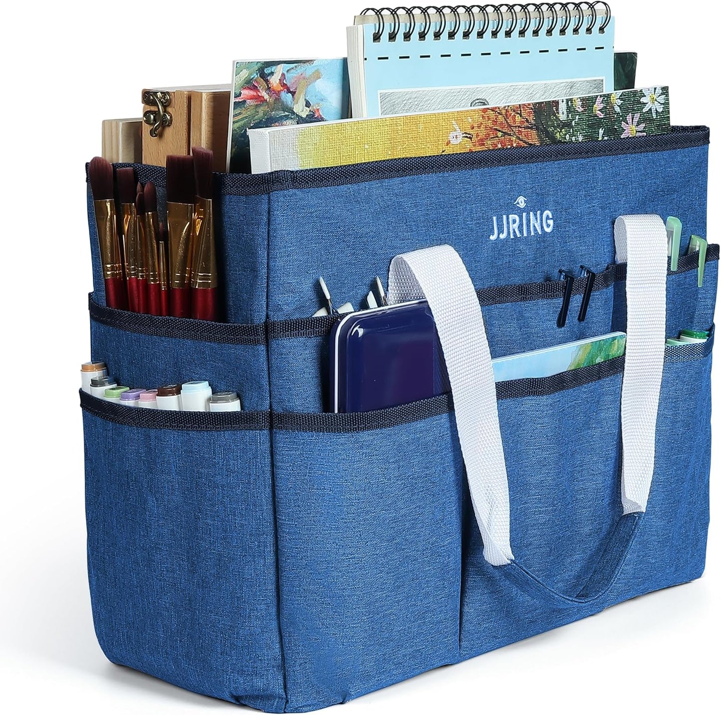 JJRING Craft Organizer Tote Bag for Art and Office Supplies
