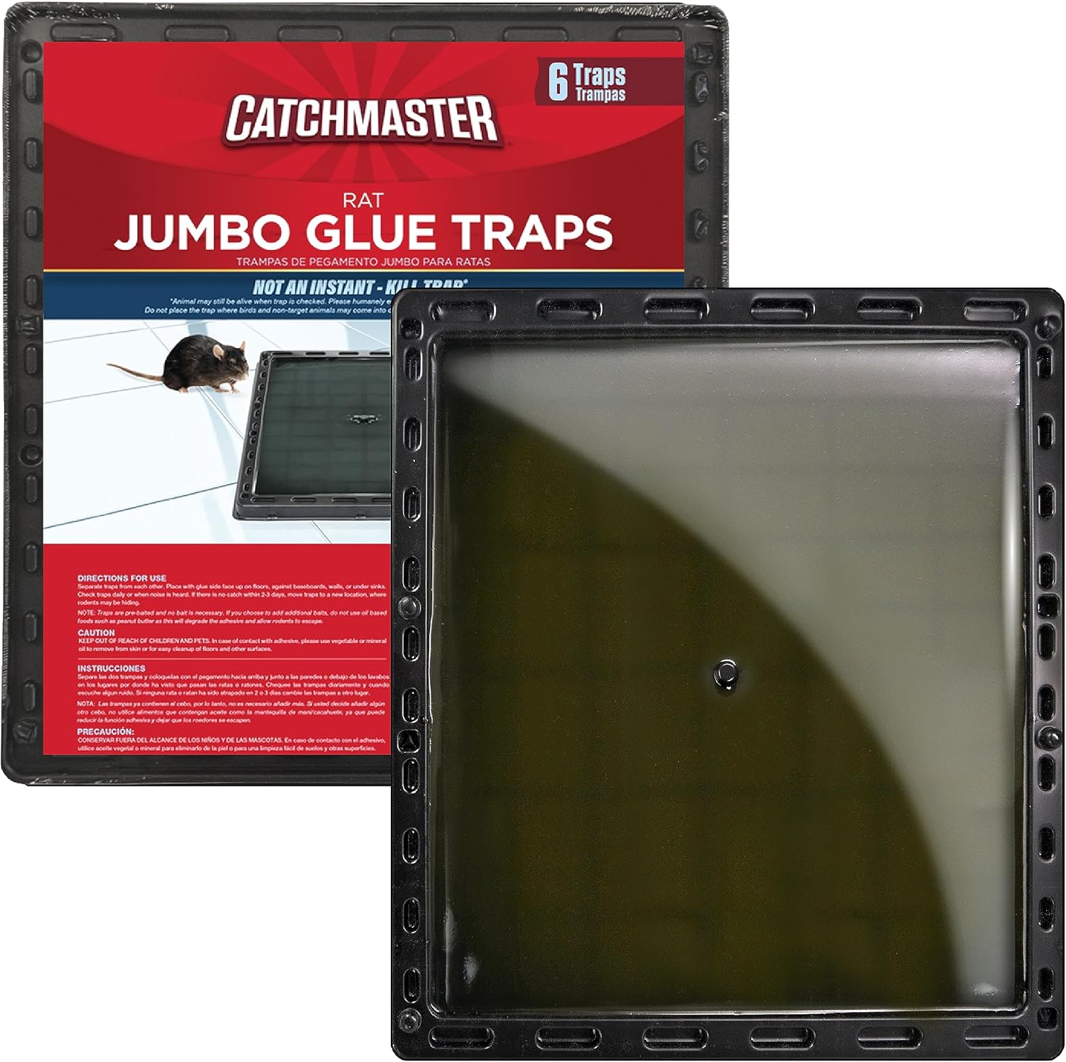 6Pk Catchmaster Jumbo Glue Traps - Pet Safe Pest Control!