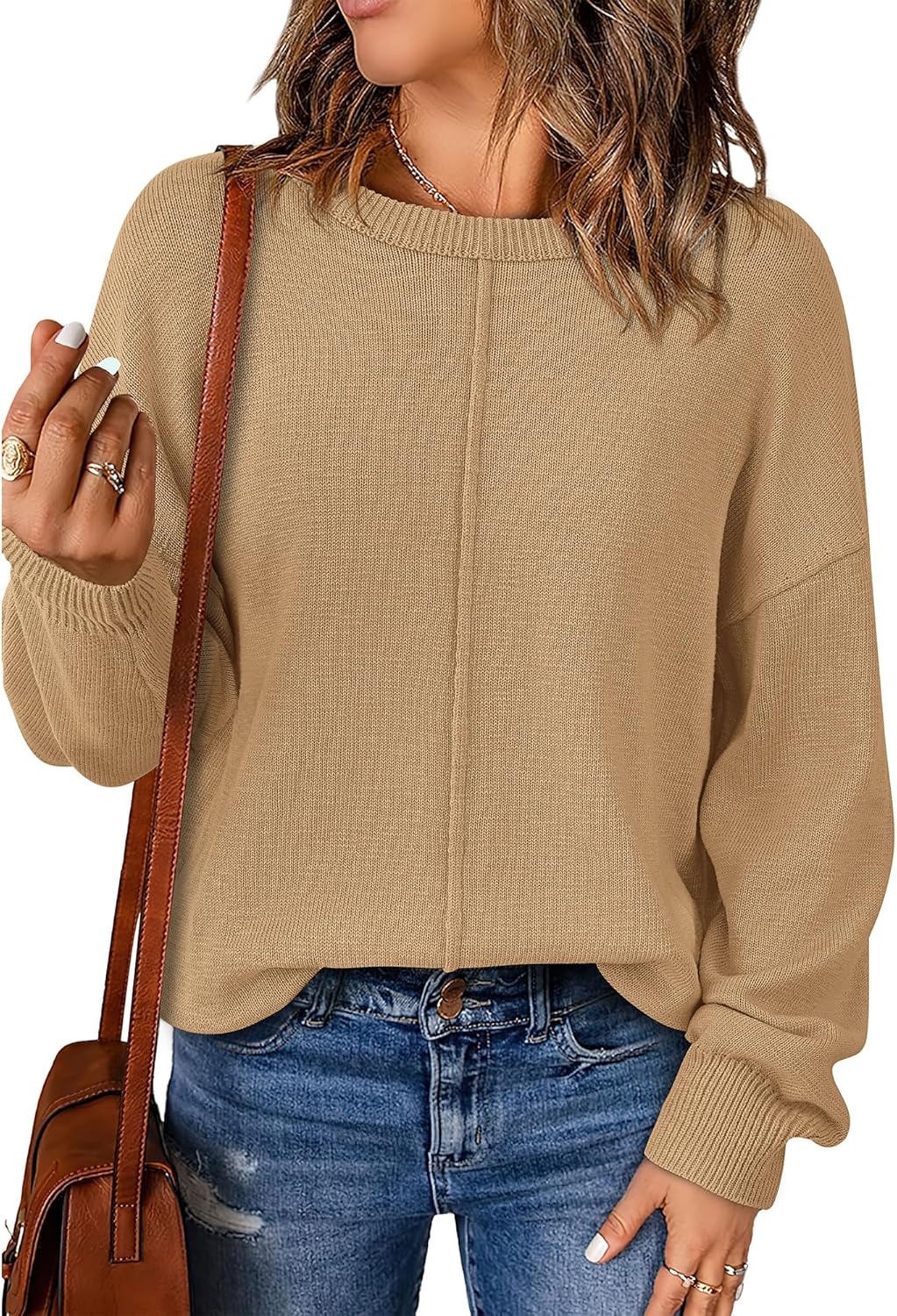 BTFBM Womens Loose Pullover Sweaters for Fall and Winter Wear