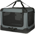 4-Door Large Soft-Sided Folding Pet Travel Crate Kennel - Portable
