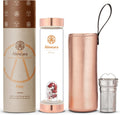 Almeara Crystal Water Bottle with Red Jasper & Clear Quartz - Healing
