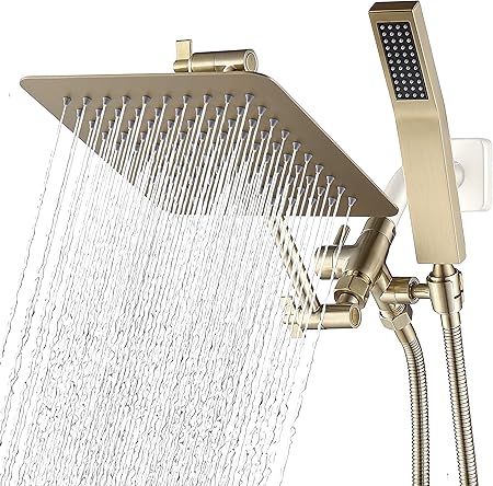 G-Promise All Metal Dual Square Shower Head Combo for Luxury