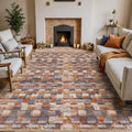 DEXI Area Rugs for Living Room, Soft Washable Low Pile Rug