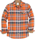 Dubinik Mens Flannel Shirt Long Sleeve Button-Down (Style NNSZ)