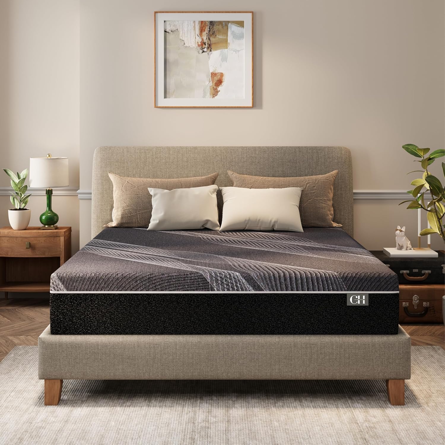 10 Inch Queen Mattress with Bamboo Charcoal Memory Foam for Comfort