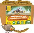 Spray Millet Non-GMO for Parrots & Small Birds - No Stems 5 lb