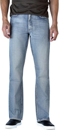 Everyday Wear Flypaper Men's Fashion Bootcut Jeans in Blue Denim