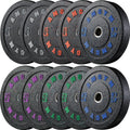 Crumb Bumper Plates 230lb Set - Durable, Low-Noise Home Gym Plates
