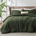 Bedsure King Size Comforter Set - Dark Green Soft All-Season Bedding