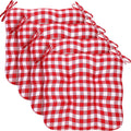 Chair Cushions 4 Pack Buffalo Plaid Seat Pads - Soft Comfortable 3in