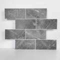 COLAMO Luxury 10 Sheet Dark Gray Peel and Stick Large Subway Tile