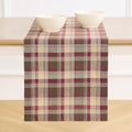 Fall Table Runner 14 x 60 in Rustic Multicolor Plaid - Linen