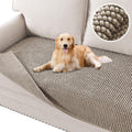 Plush Chenille Pet Couch Cover 35in x 74in Taupe - Soft Protector
