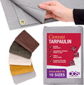 CCS Waterproof Canvas Tarp Cover 14x16 ft - Heavy Duty Waxed Duck