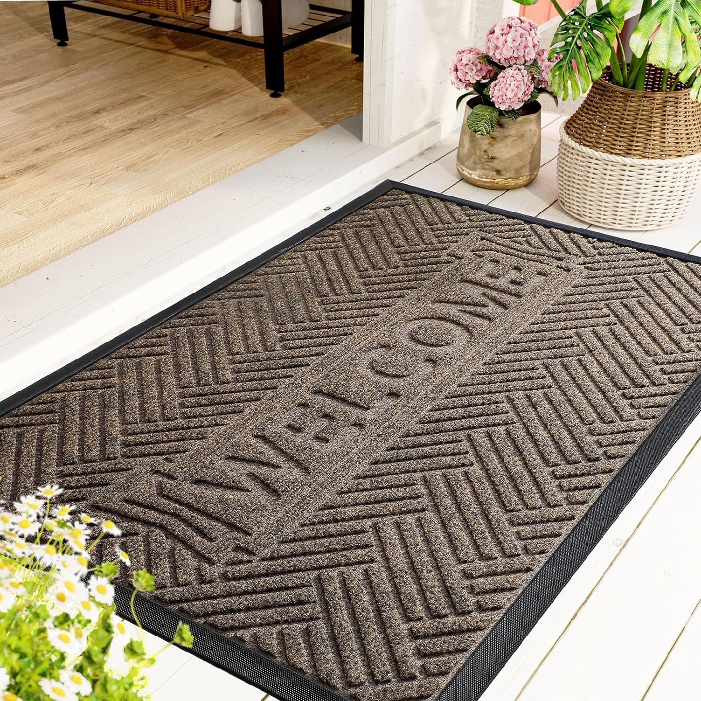 Mibao Durable Outdoor Indoor Mat for Clean and Safe Entrances