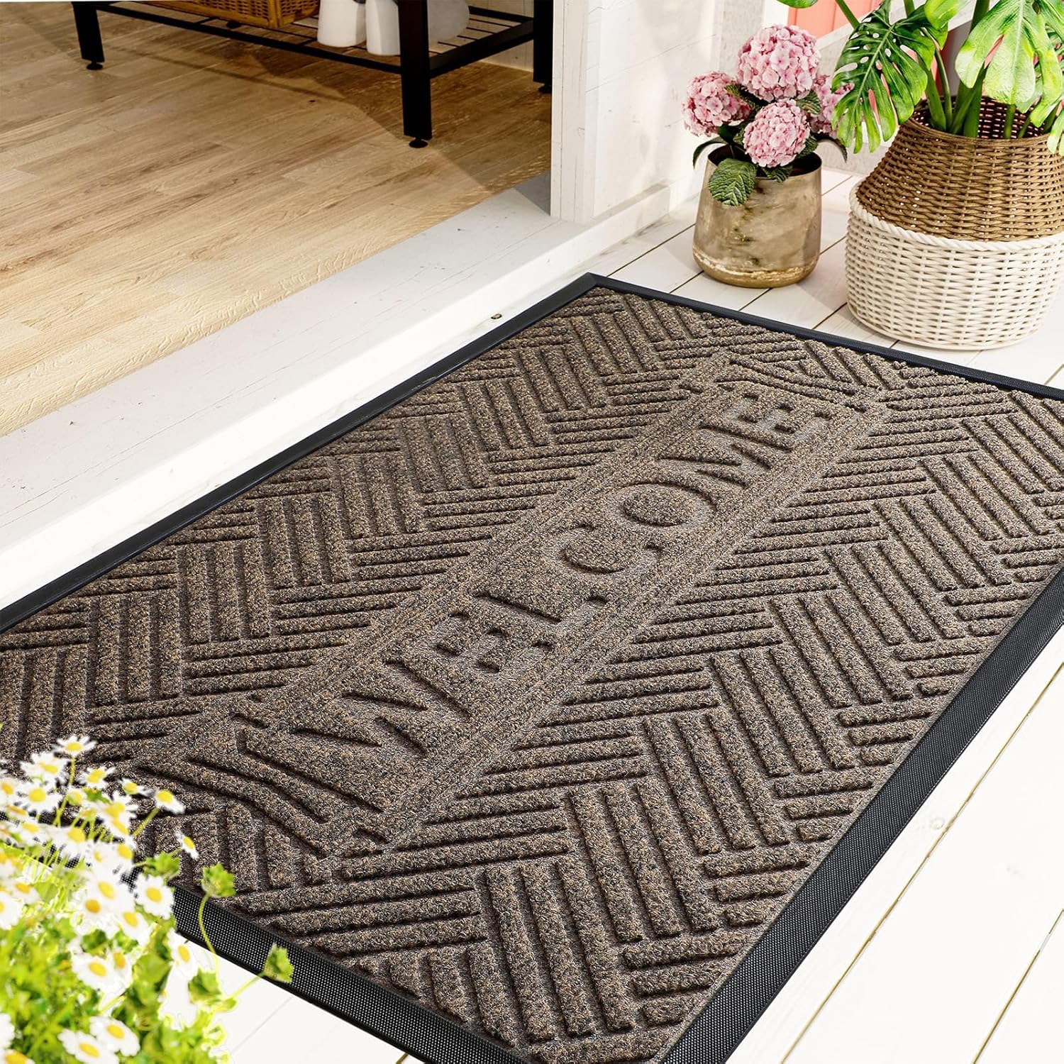 Mibao Durable Outdoor Indoor Mat for Clean and Safe Entrances