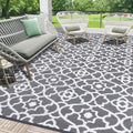 8x10 Outdoor Rug Waterproof Reversible Patio Rug - Plastic Straw