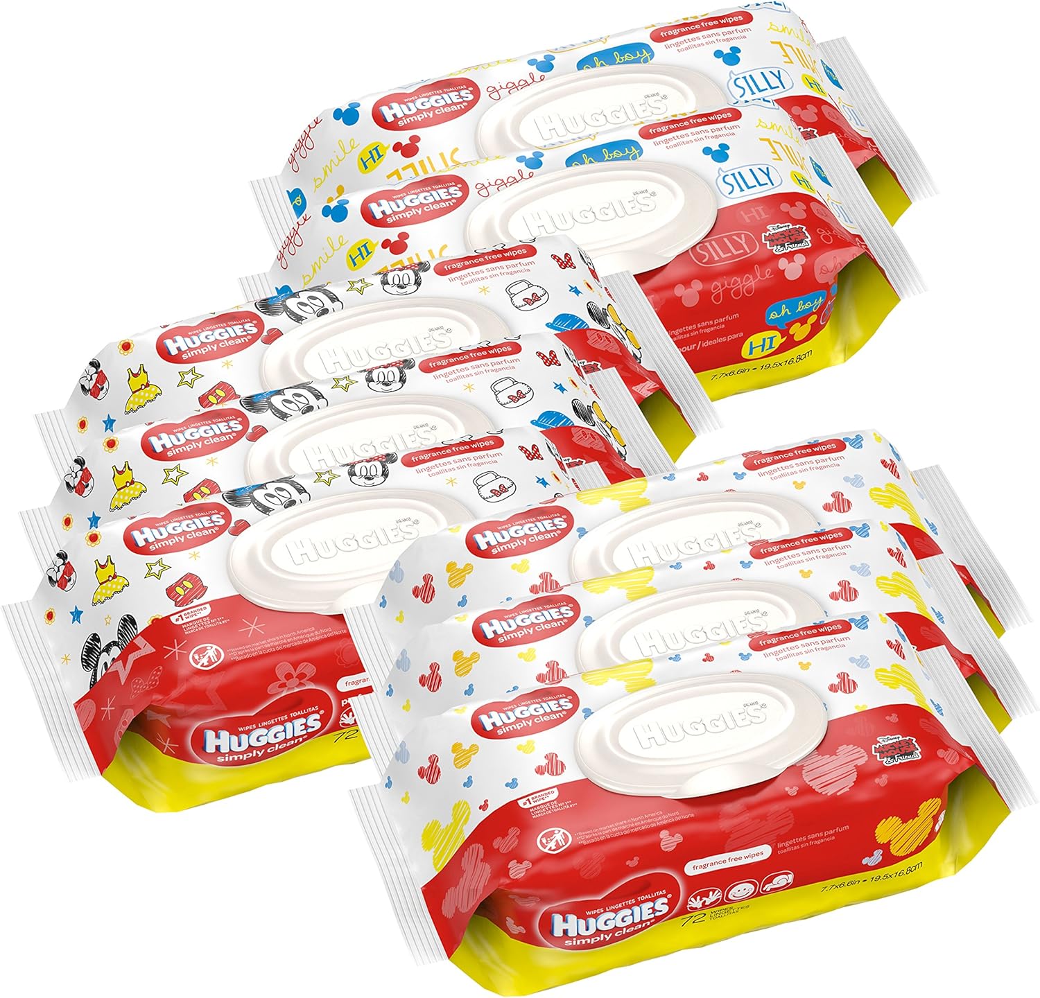 HUGGIES Simply Clean Baby Wipes, Unscented Soft Pack 72 Count