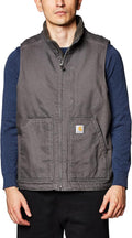 Carhartt Men's Washed Duck Mock Neck Vest - Sherpa Lined