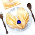 Beige Satin Cloth Napkins 12 x 12 in Pack of 50 - Silky Sateen Table