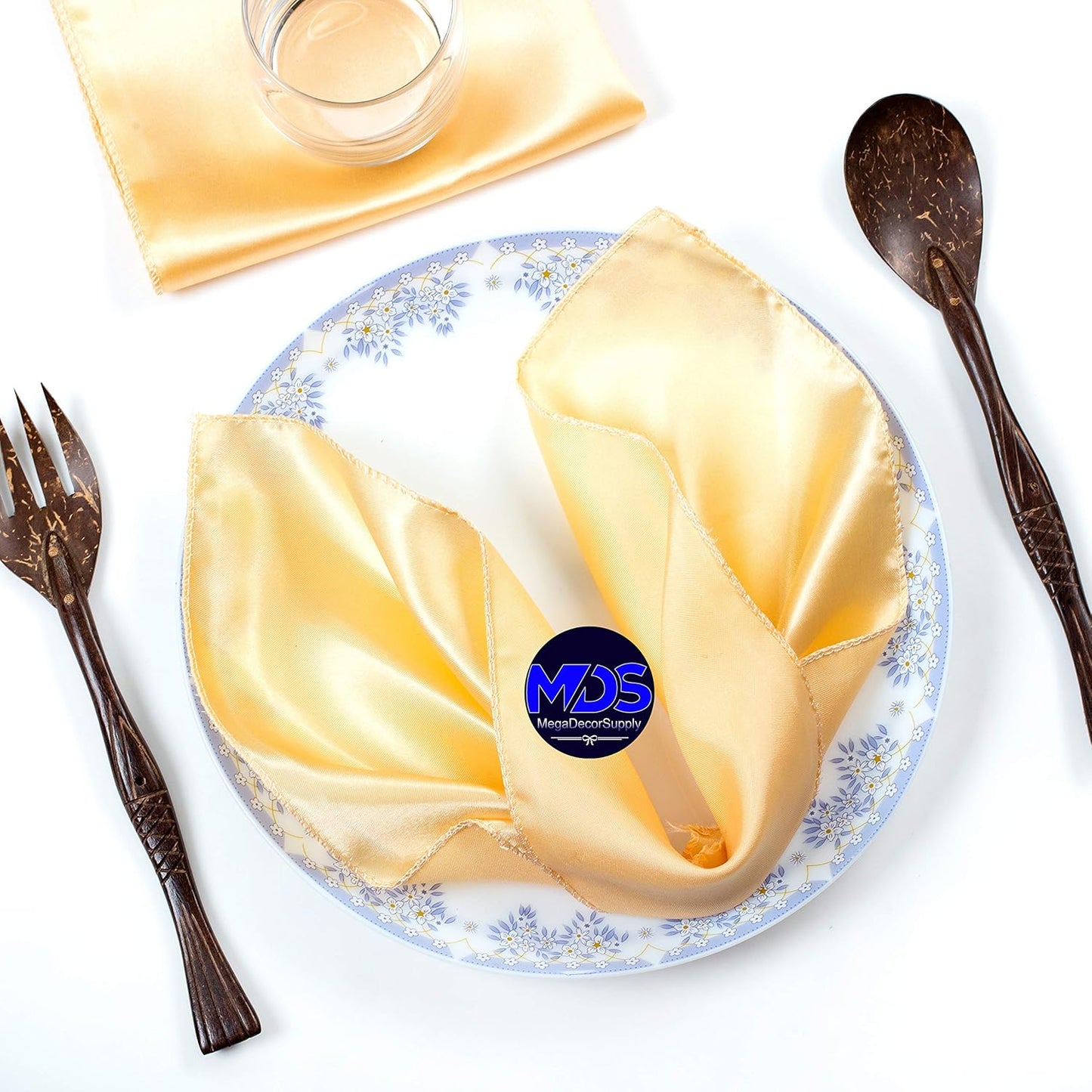 MDS Christmas Satin Cloth Napkins for Elegant Holiday Dining