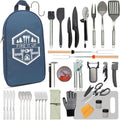 BOMKI Camping Cooking Utensils Set for Outdoor BBQ Adventures