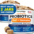 Probiotics for Dogs - 340 Chews for Digestive & Skin Relief