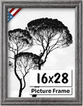 Barnwood Gray 16x28 Picture Frame.75 in Wide - Rustic Solid Wood