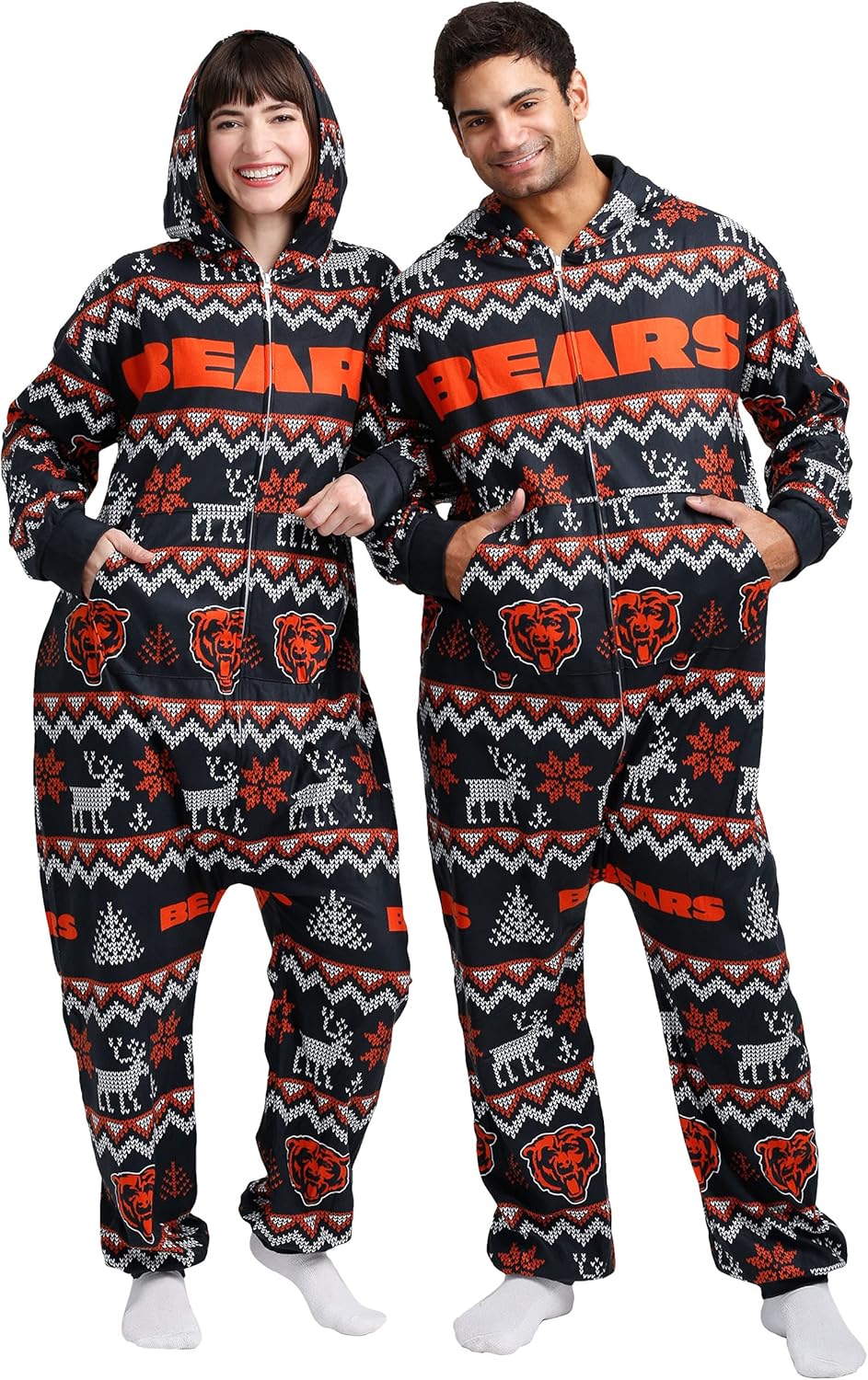 FOCO NFL Team Logo Pajamas One Piece Onsie for Ultimate Comfort