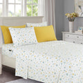King Gold Snowflake Microfiber Sheet Set - Luxury Hotel-Feel (6-Piece)
