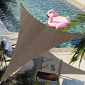 13ft x 15ft x 19.8ft Brown Right Triangle Sun Shade Sail - Durable UV