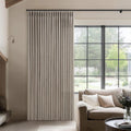 Taupe Patio Sliding Door Curtains 100x102 in Pinch Pleated Panel