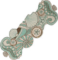 Beaded Runner 13x36 in Coastal Sea Shell - Elegant Table Accent