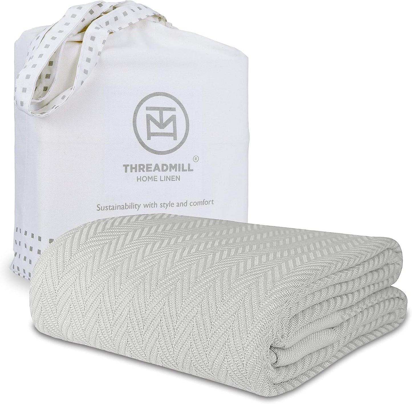Threadmill Luxury Cotton Blanket for King Size Bed - Cozy Comfort