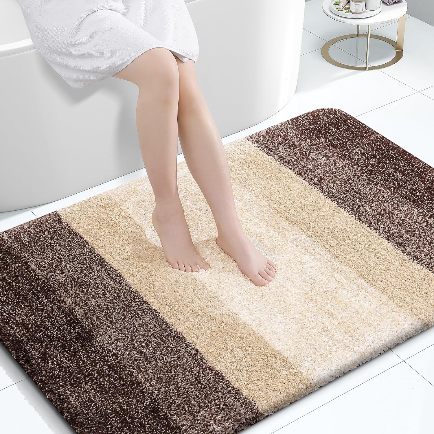 OLANLY Extra Soft Microfiber Bath Rugs Mat 44x32 for Comfort