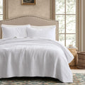 100% Cotton Queen Quilt Set - Lightweight Farmhouse Coverlet