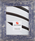 Faux Barnwood Picture Frame 8.5 x 11 in - Distressed Blue