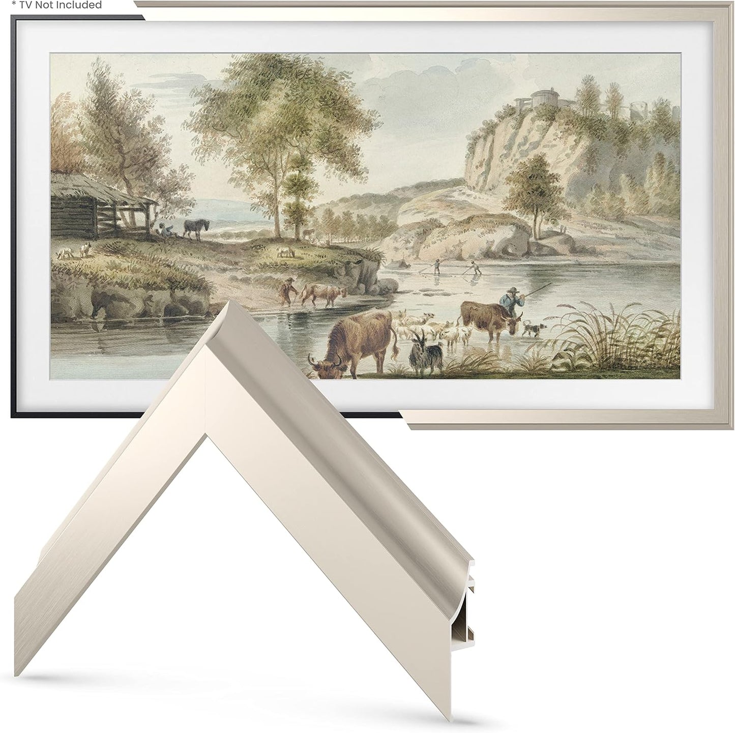 Customize Samsung Frame TV - German Silver Bezel
