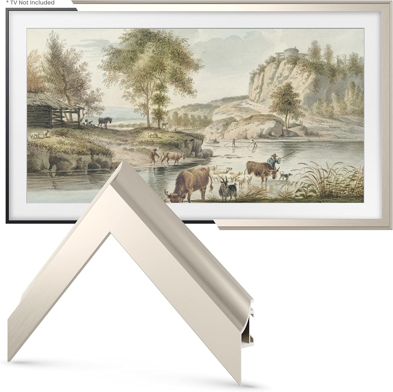 Customize Samsung Frame TV - German Silver Bezel