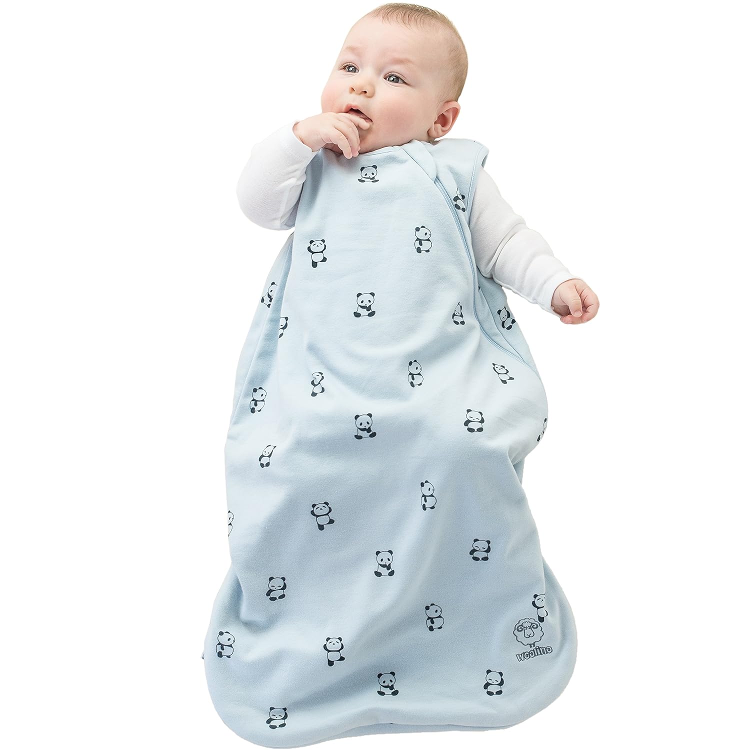 Woolino Merino Wool Baby Sleep Bag for All Seasons - Panda