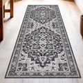 Washable Runner Rug 2.5x8 Charcoal - Ultra-Soft Non Slip Hallway