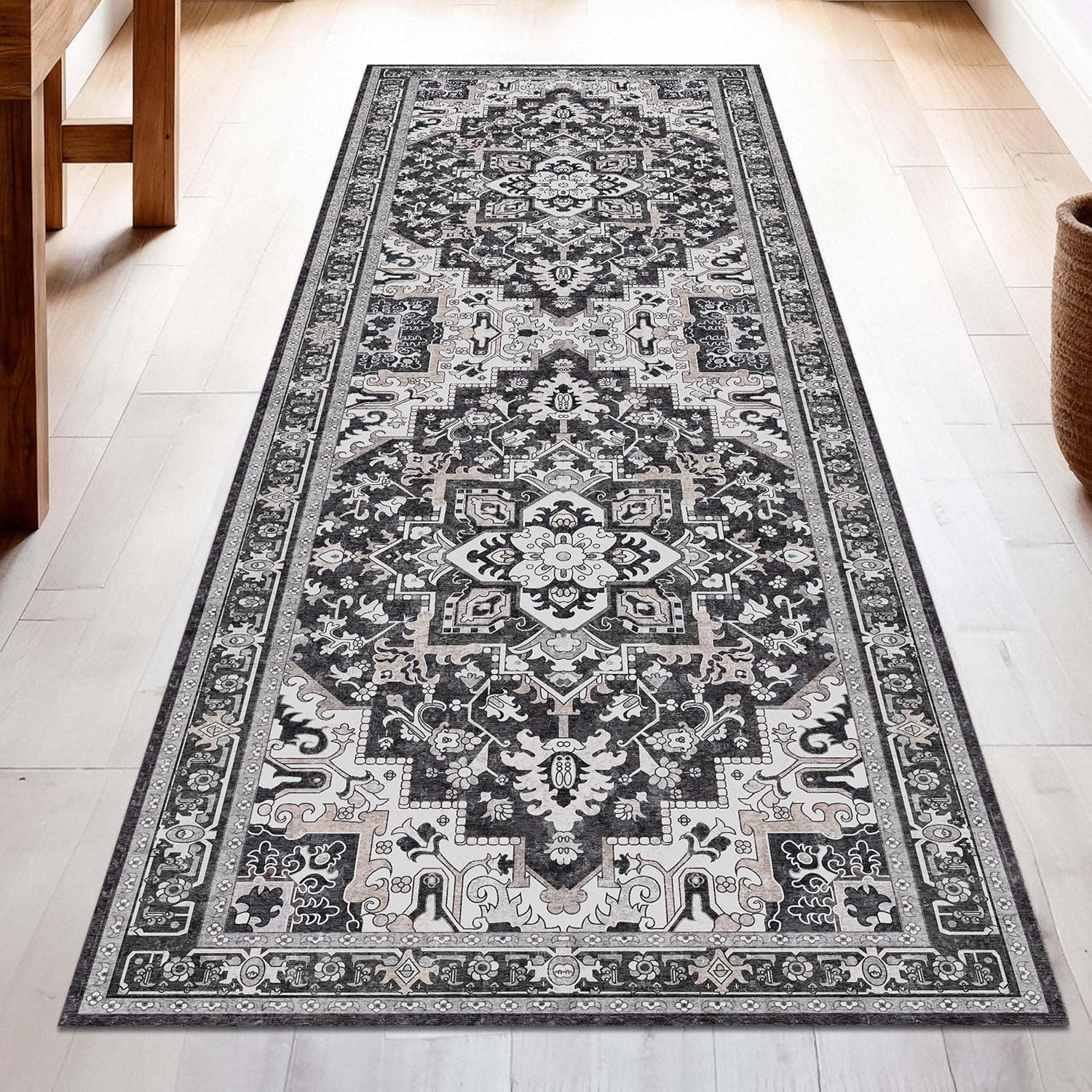 Washable Runner Rug 2.5x8 for Hallways and Entryways