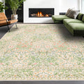 Washable 8x10 Rugs for Living Room - Light Green Oriental Style