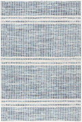 Dash and Albert Malta Blue Machine Washable Area Rug - Durable Blue