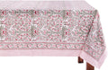 Nargis Pink 100% Cotton Rectangle Boho Tablecloth - 60 x 90 in