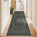 8ft Hallway Runner 2ft 6in x 8ft Vintage Floral Non Slip - Machine