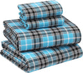 RUVANTI Flannel Sheets King Size - Extra Soft Breathable 4-Piece